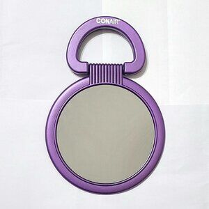 Purple Handheld Round Mirror